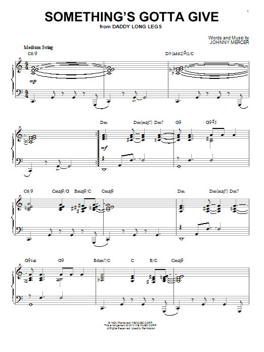Product picture to: Something's Gotta Give [Jazz version] (arr. Brent Edstrom)