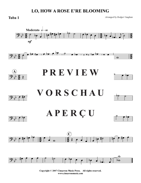 Product gallery: Page 7 of 8 Lo, How a Rose Ere Blooming , , (Tuba Quartet: 2x Baritone, 2xTuba)