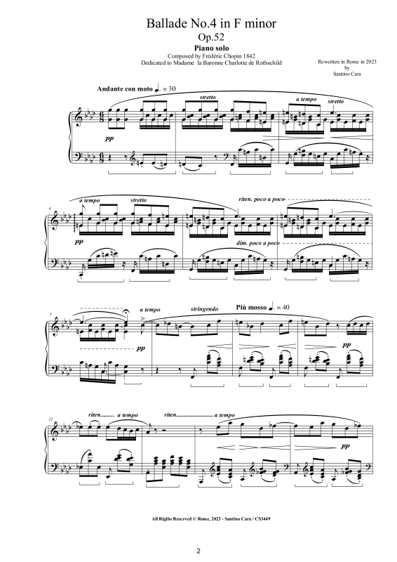 Produktgalerie: Seite 1 von 11 Ballade Nr. 4 F-Moll Op. 52, , Klavier Solo
