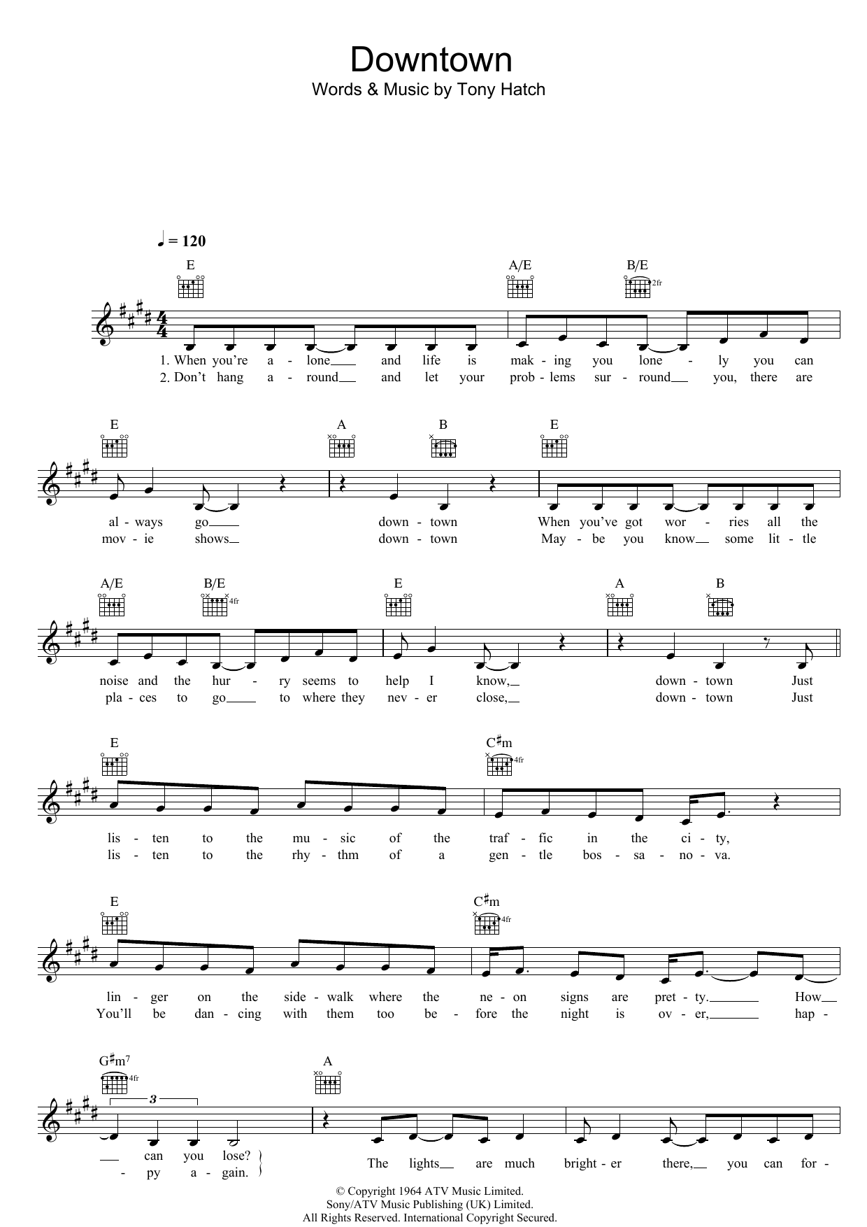 Produktgalerie: Seite 1 von 1 Downtown, Petula Clark, Melodieinstrument