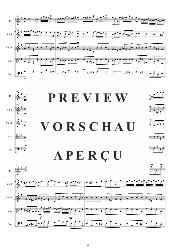 Produktgalerie: Seite 10 von 11 Concerto No.9 to 5 in E-Moll Op.5, , Querflöte Solo und Streicher Ensemble