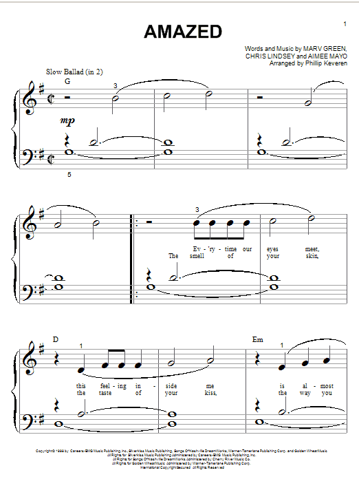 Product picture to: Amazed (arr. Phillip Keveren)