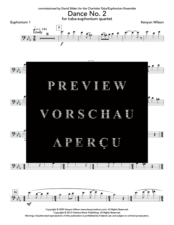 Product gallery: Page 10 of 11 Dance No. 2, , (Tuba Quartett EETT)