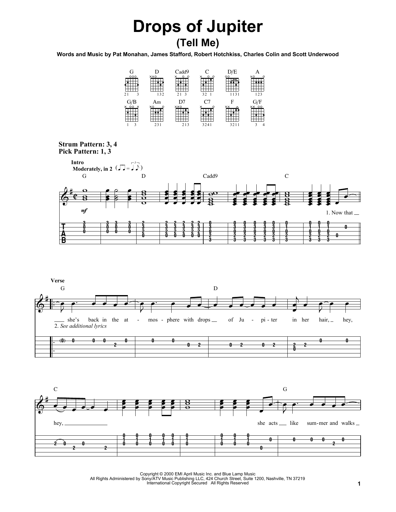 Produktbild zu: Drops Of Jupiter (Tell Me)
