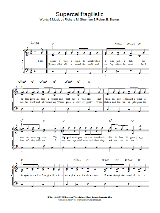 Produktbild zu: Supercalifragilisticexpialidocious (from Mary Poppins)
