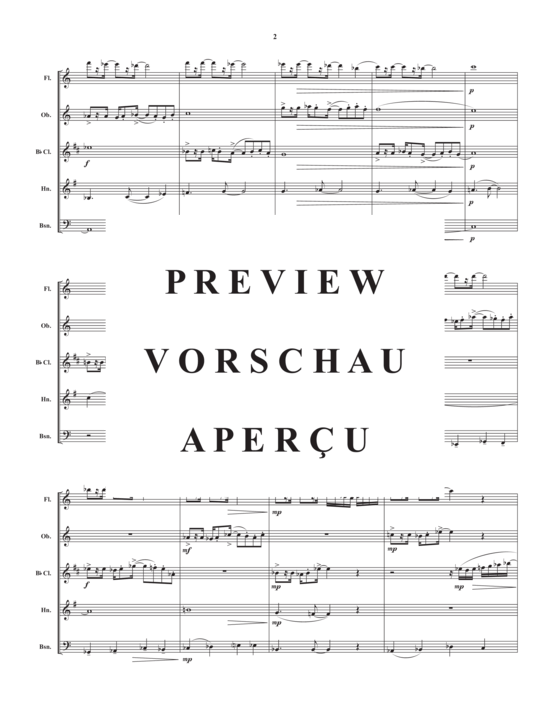 Product gallery: Page 4 of 21 Drei Inventionen , , (Woodwind Quartet)