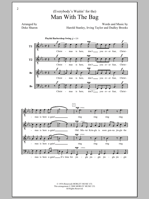 Produktbild zu: (Everybody's Waitin' For) The Man With The Bag (arr. Deke Sharon)