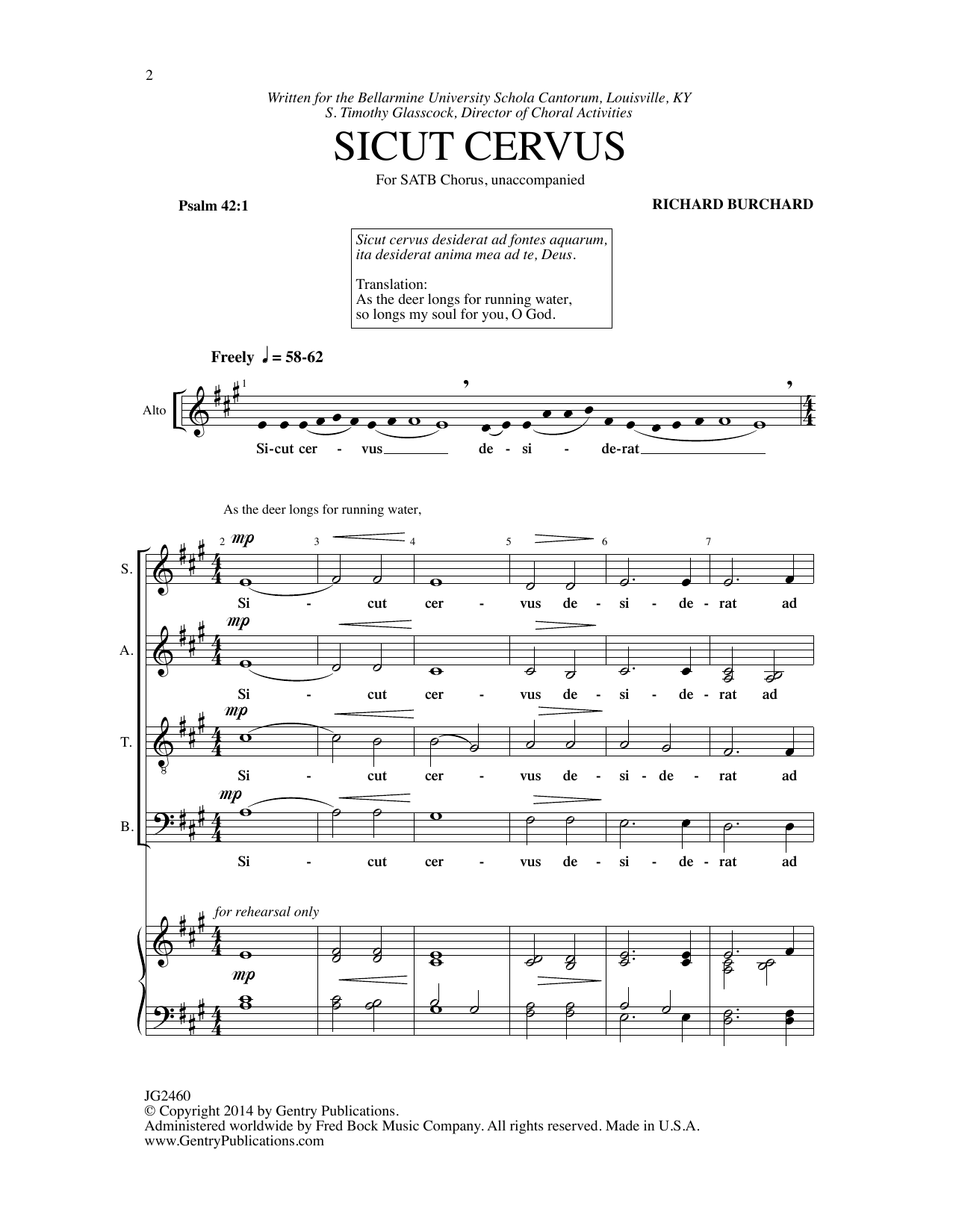 Product picture to: Sicut Cervus