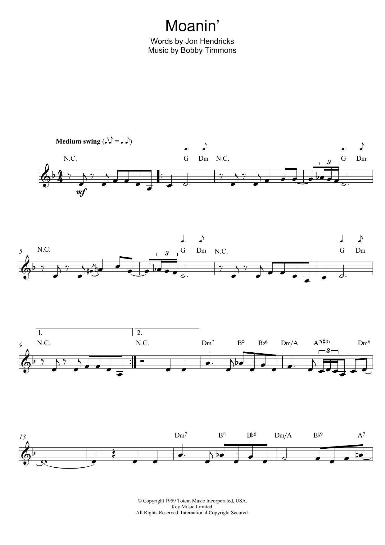 Produktbild zu: Moanin'