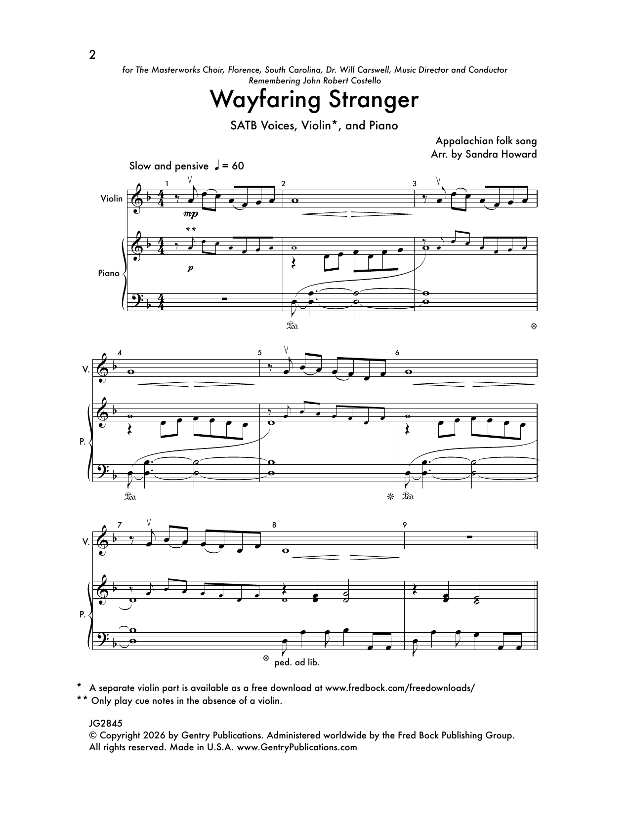 Produktbild zu: Wayfaring Stranger