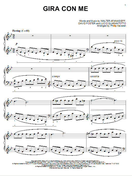 Product gallery: Page 1 of 1 Gira Con Me (arr. Phillip Keveren), Josh Groban
