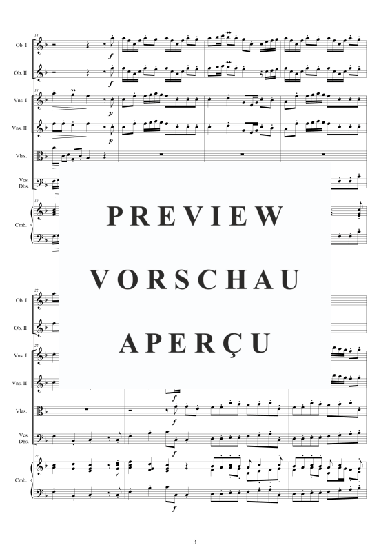 Produktgalerie: Seite 4 von 11 Concerto No.3 in F-Dur Op.9, , 2 Oboen Solo, Streicher Ensemble und Cembalo BC