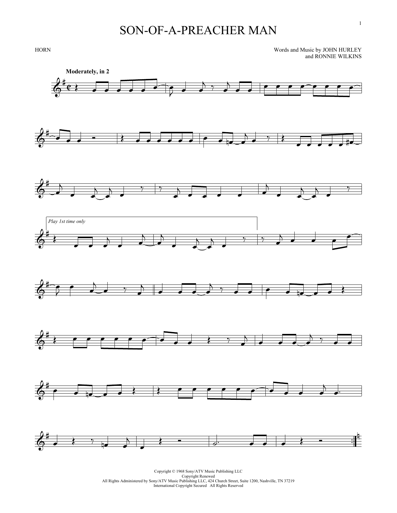 Produktgalerie: Seite 1 von 1 Son-Of-A-Preacher Man, Dusty Springfield, Horn