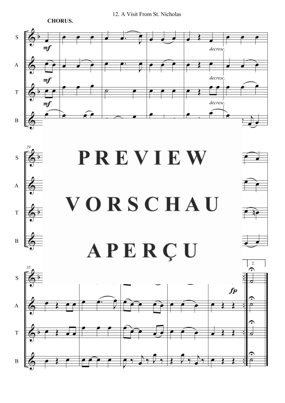 Produktgalerie: Seite 4 von 10 A Visit From St. Nicholas, , Saxophon Quartett S/A A T B/T
