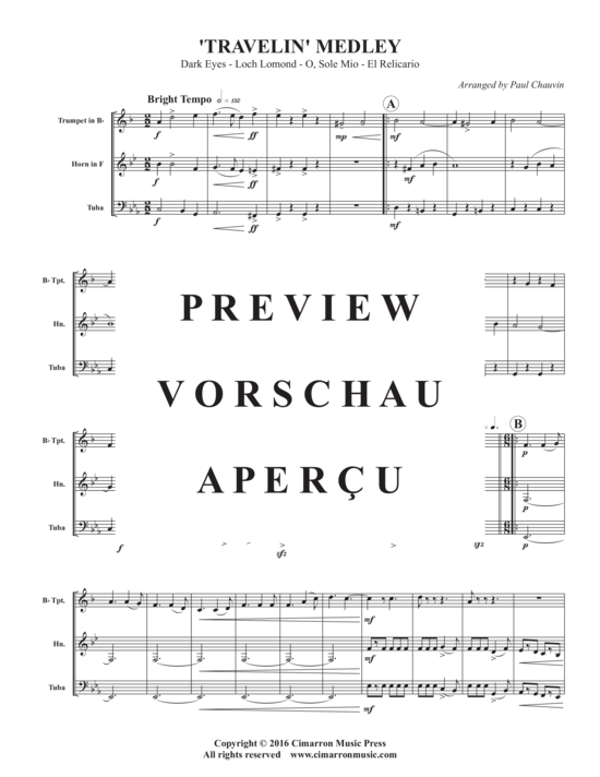 Produktgalerie: Seite 3 von 8 Travelin Medly , , (Blechbläser Trio für Trompete in B, Horn in F oder Posaune + Tuba)
