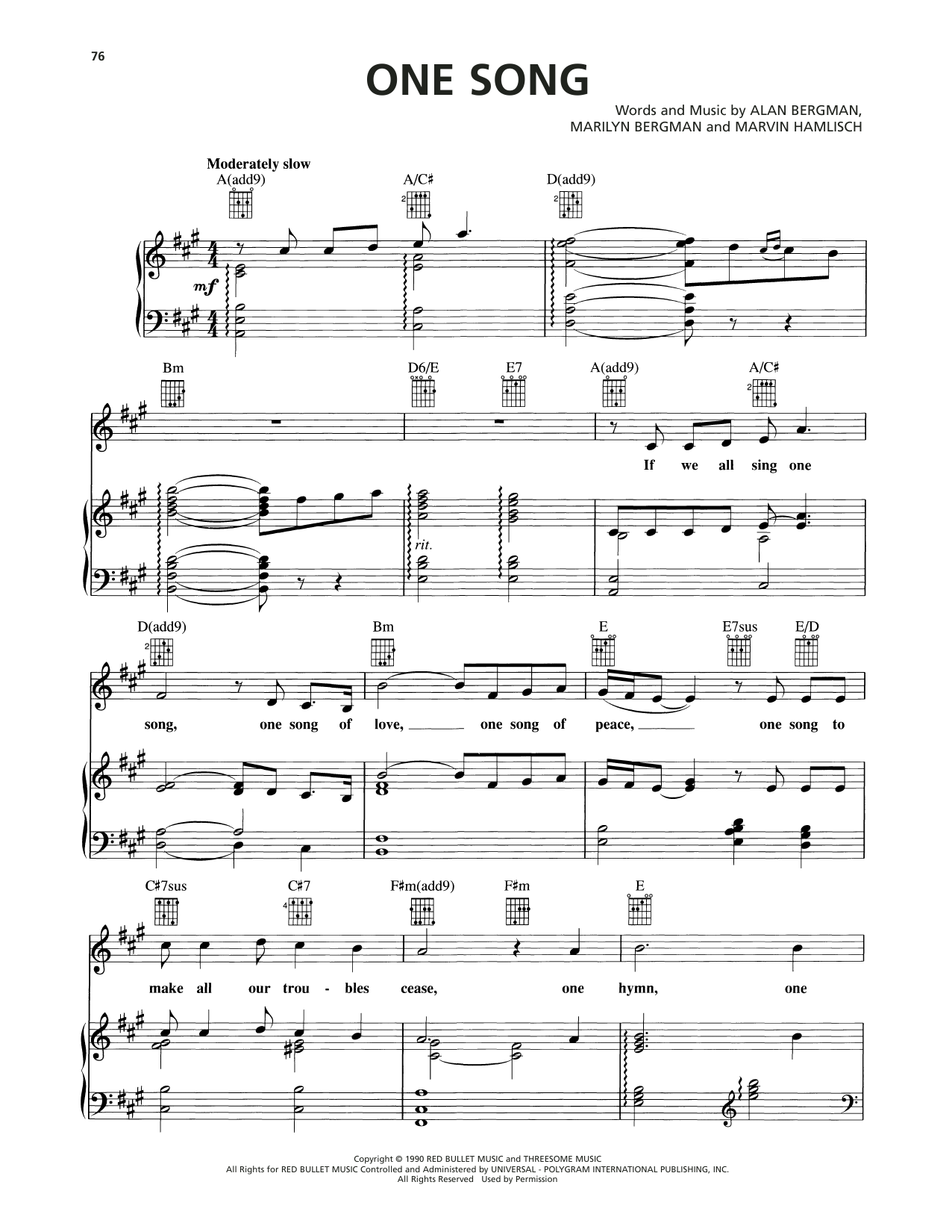Product picture to: One Song
