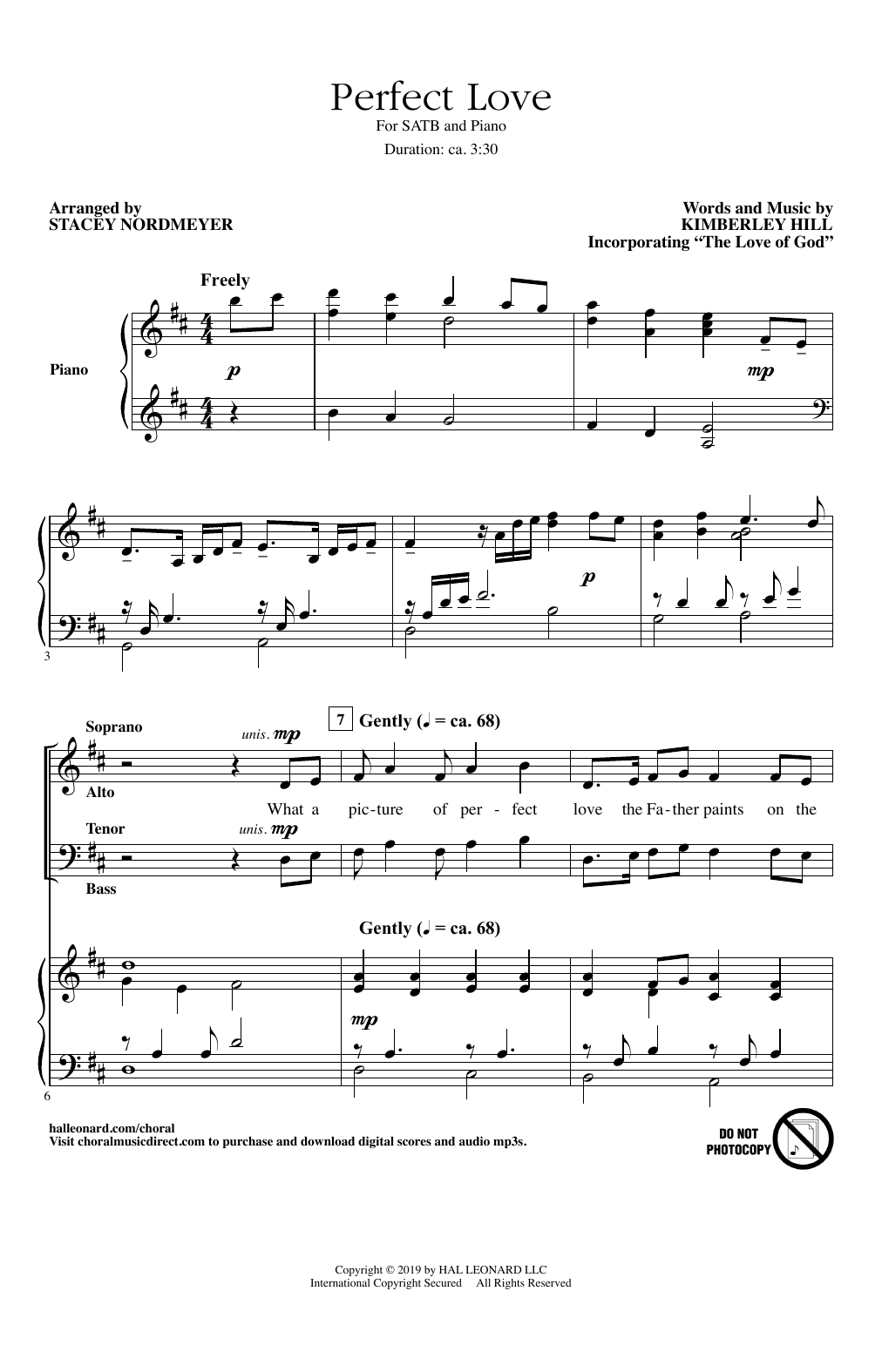 Product picture to: Perfect Love (arr. Stacey Nordmeyer)