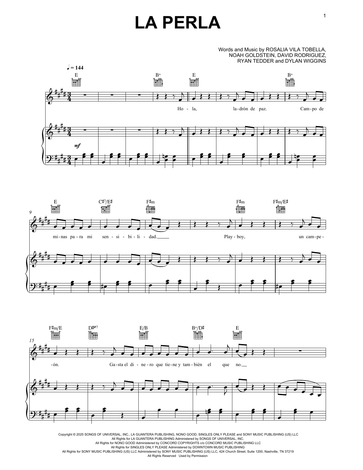 Produktgalerie: Seite 1 von 1 La Perla, Rosalía with Yahritza y su Esencia, Gesang, Gitarre, Klavier