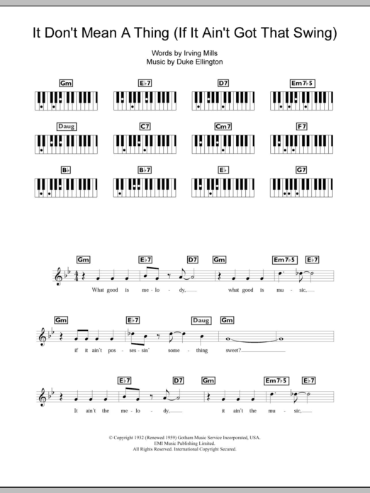 Produktbild zu: It Don't Mean A Thing (If It Ain't Got That Swing)