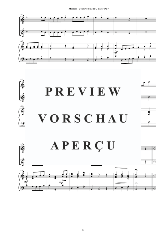 Product gallery: Page 9 of 11 Oboe Concerto No.2 in C-Dur Op.7, , 2 Oboes and Piano/Harpsichord