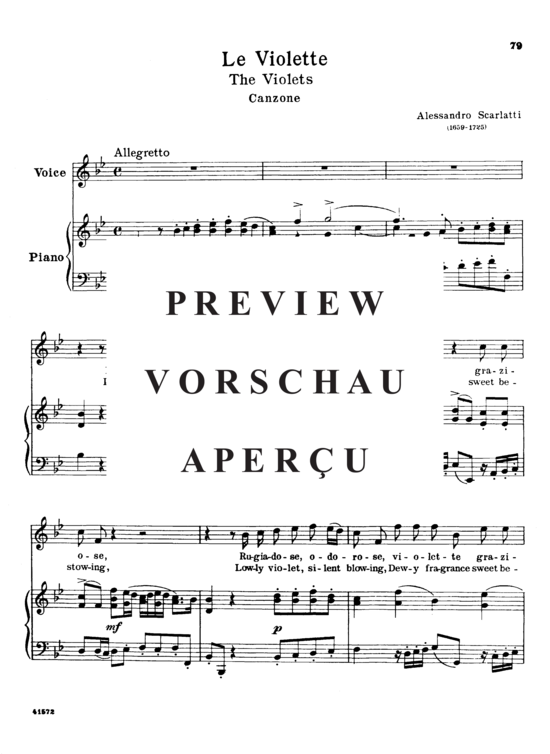 gallery: Le violette , Parisotti, Alessandro, (Gesang hoch + Klavier)
