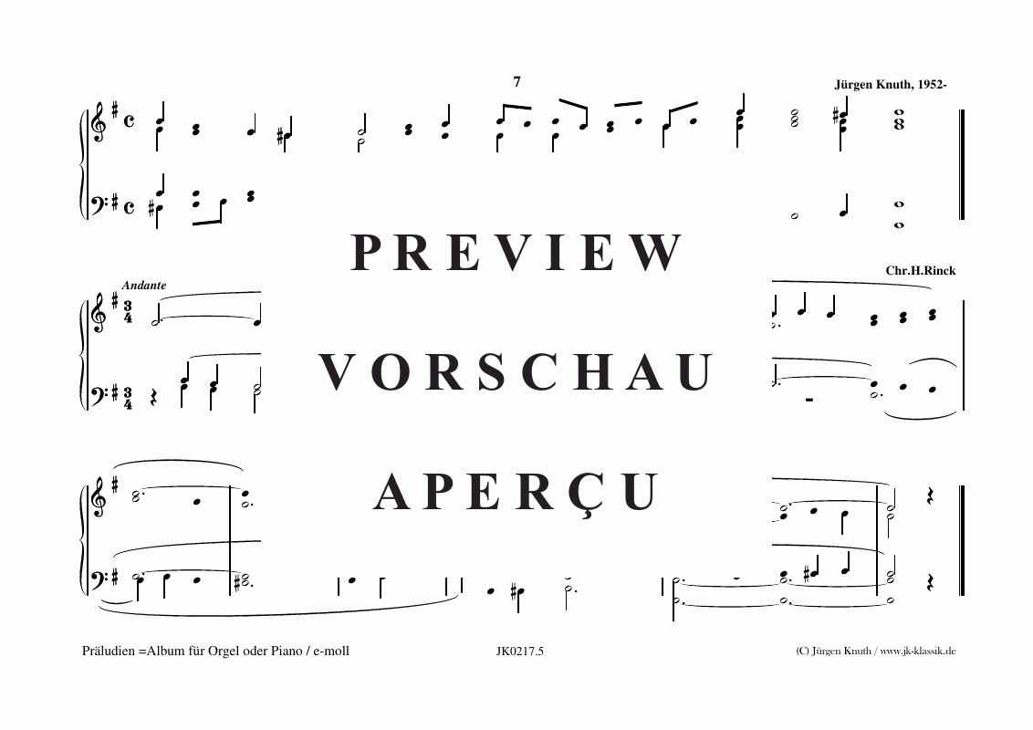 Product gallery: Page 6 of 11 Präludien E-Moll , , (organ/piano solo)