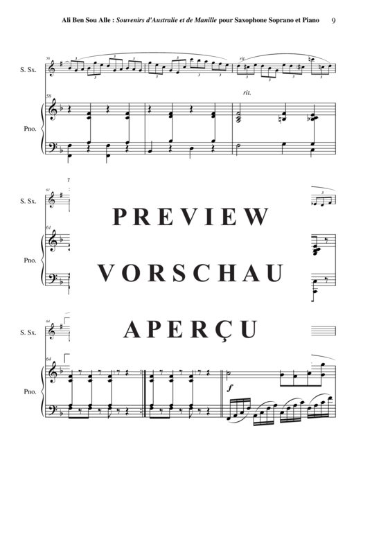 Product gallery: Page 10 of 21 Souvenirs d´Australie et de Manille , , (soprano saxophone + piano)