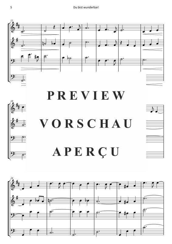 Produktgalerie: Seite 7 von 11 Du bist wunderbar! - Der herzlichste Knef-Song, , Blechbläser Quartett