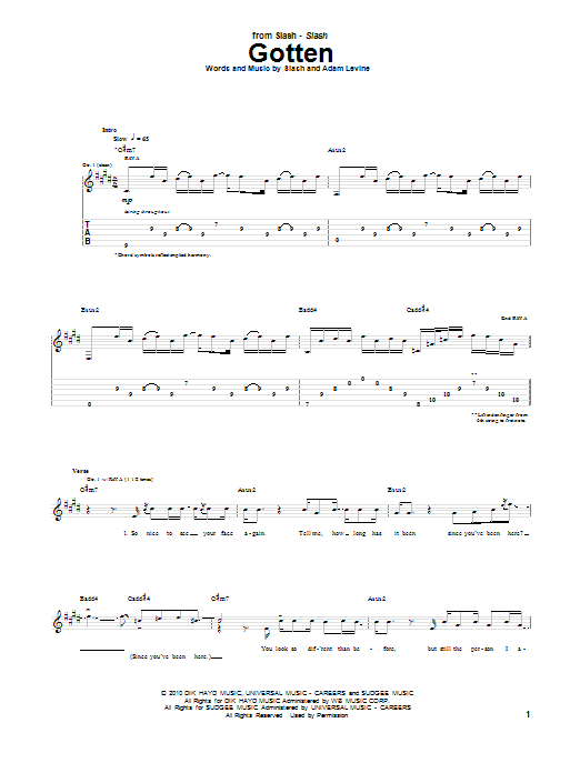 Product gallery: Page 1 of 1 Gotten, Slash