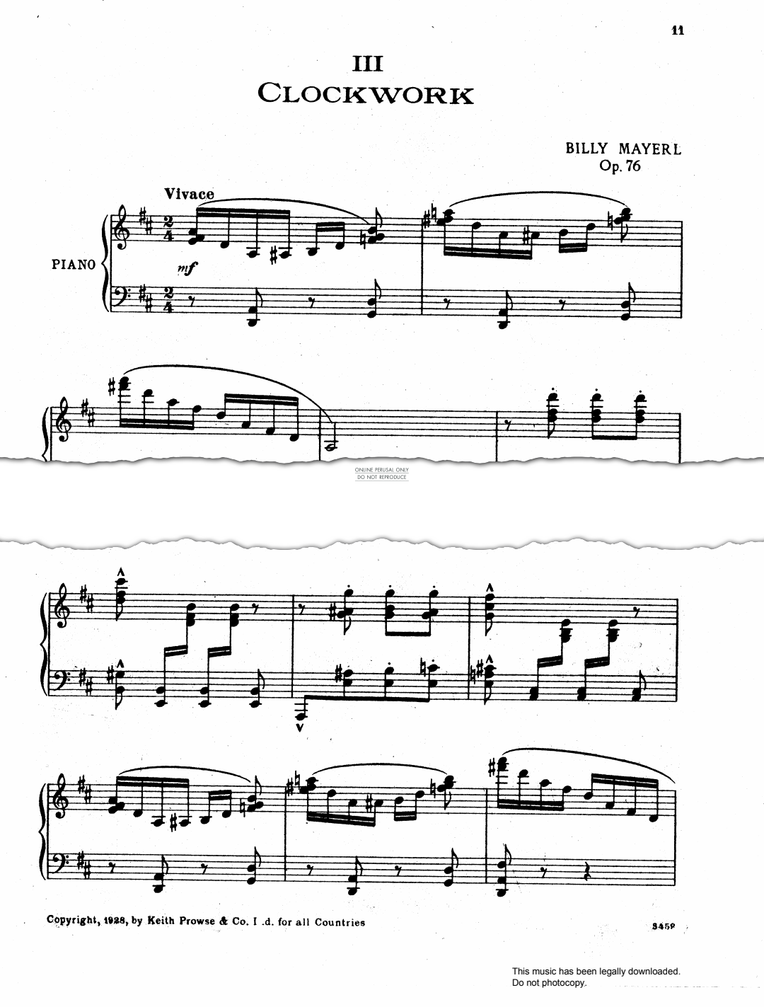 Product picture to: Clockwork (from 'Three Miniatures In Syncopation Op.76')