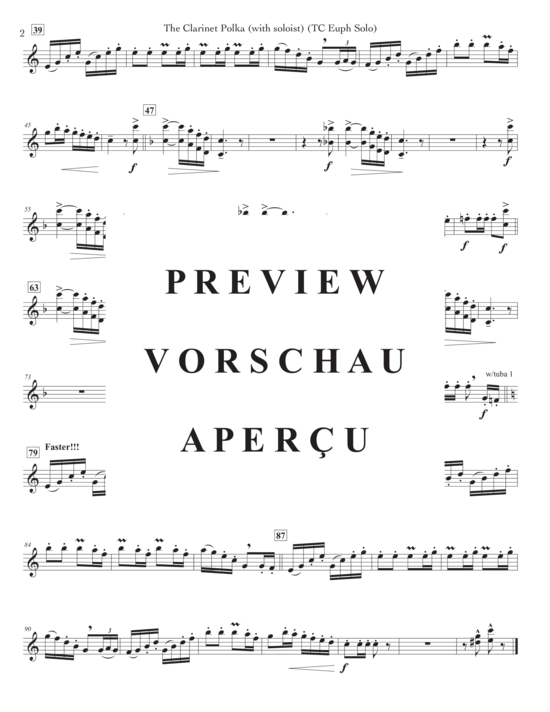 Product gallery: Page 10 of 21 Clarinet Polka, The , , (Tuba Quartet EETT + Euphonium Solo)