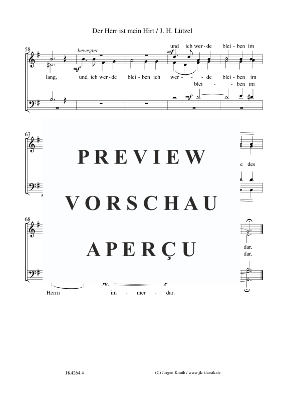 gallery: Der Herr ist mein Hirt, , Gemischter Chor