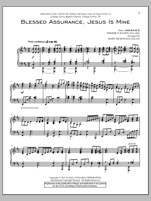 Product gallery: Page 1 of 1 Blessed Assurance, Phoebe Palmer Knapp