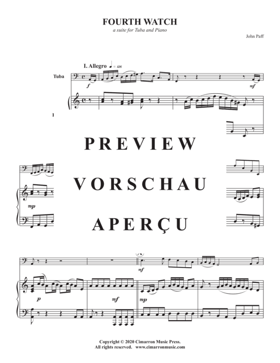 Product gallery: Page 3 of 13 Fourth Watch , , (tuba + piano)