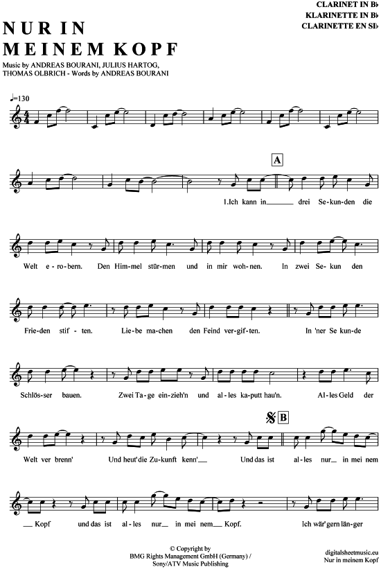 Product picture to: Nur in meinem Kopf Andreas Bourani