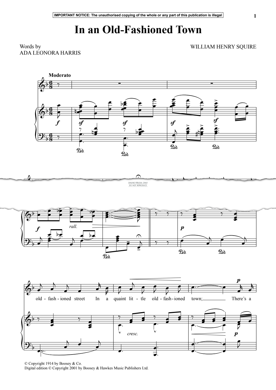 Produktgalerie: Seite 1 von 1 In an Old-Fashioned Town, William Henry Squire, Gesang, Klavier