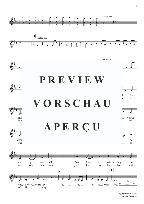 Produktgalerie: Seite 4 von 6 L'Amour Toujours, Gigi D'Agostino, Violine