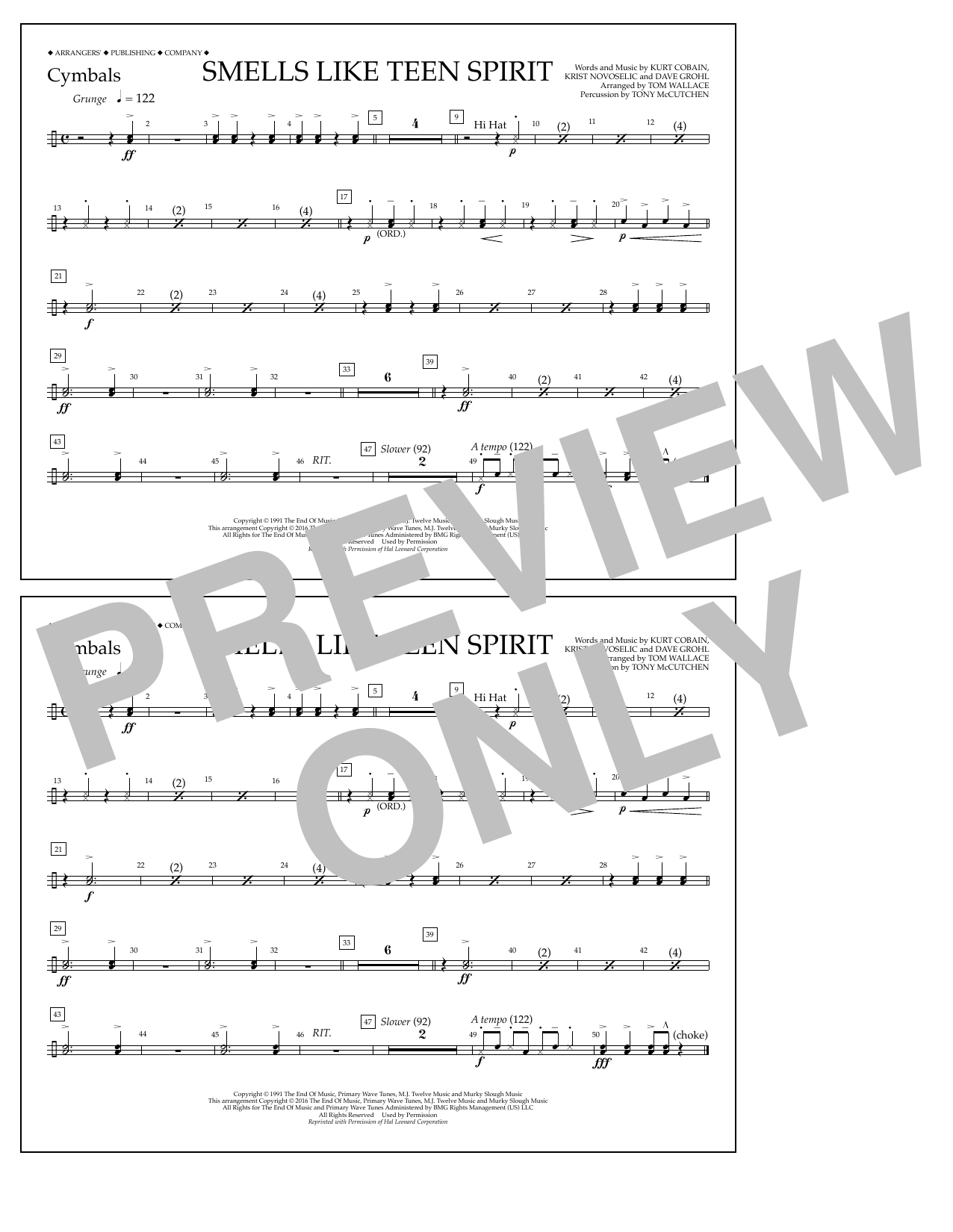 Produktbild zu: Smells Like Teen Spirit - Cymbals