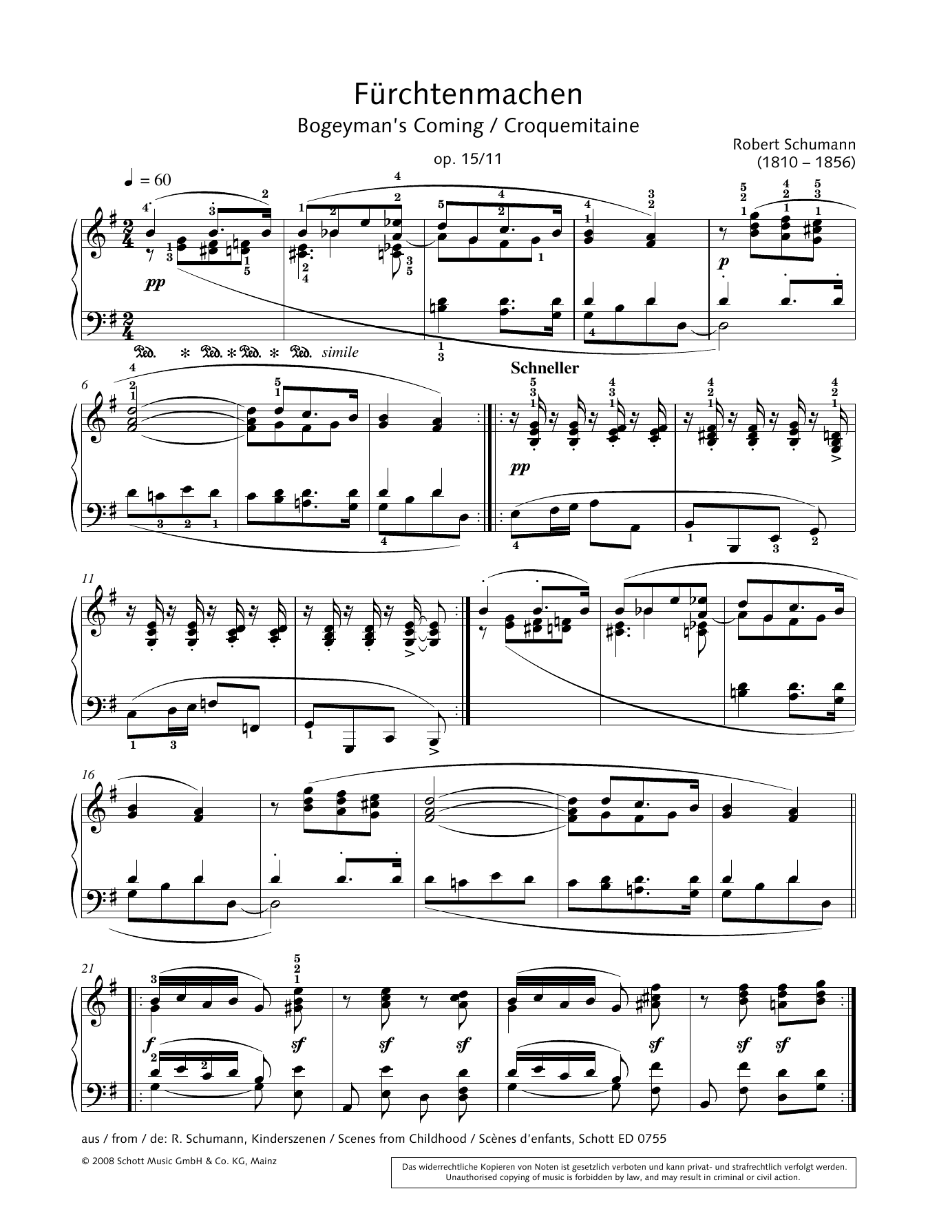 Product gallery: Page 1 of 1 Bogeyman's Coming, Robert Schumann