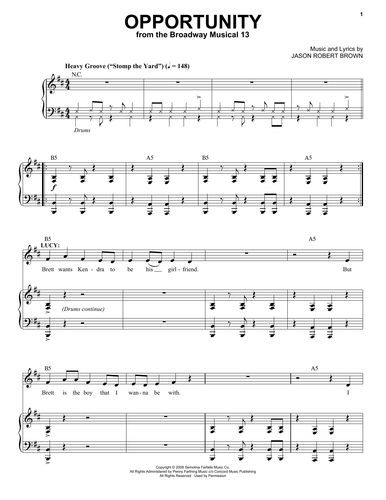 Produktbild zu: Opportunity (from 13: The Musical)