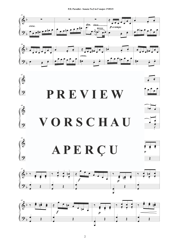 Produktgalerie: Seite 3 von 9 Sonate Nr. 5 in F-Moll, , Klavier Solo