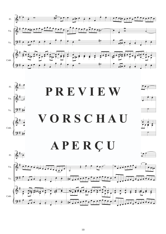 Product gallery: Page 11 of 11 Trio Sonate in G-Dur BWV 1038, , Flute, Violin, Violoncello and Harpsichord/Piano and Harpsichord