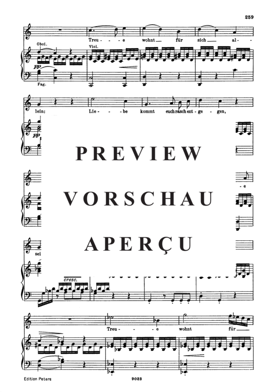 Product gallery: Page 3 of 4 Ariette der Claudine D.239-6 Liebe schwärmt auf allen Wegen, , High Voice and Piano