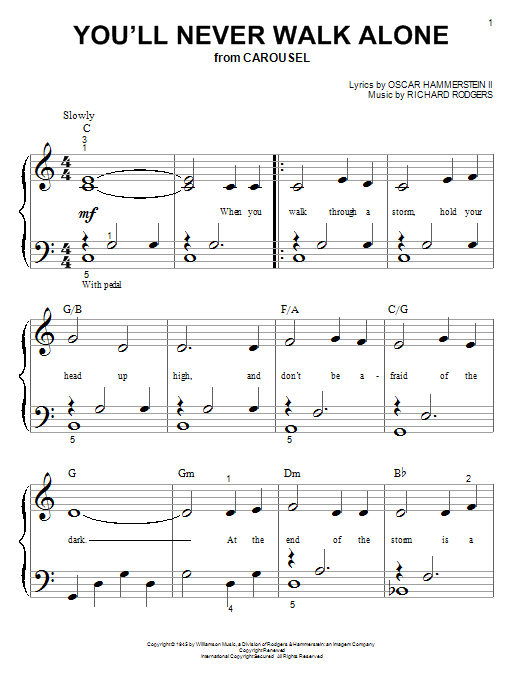 Produktgalerie: Seite 1 von 1 You'll Never Walk Alone (from Carousel), Rodgers & Hammerstein, Klavier