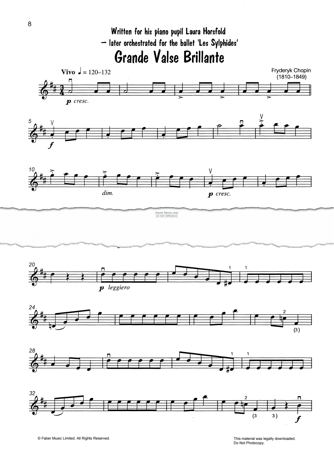 Product gallery: Page 1 of 1 Grand Valse Brilliante/Waltz from Sleeping Beauty, Frederic Chopin