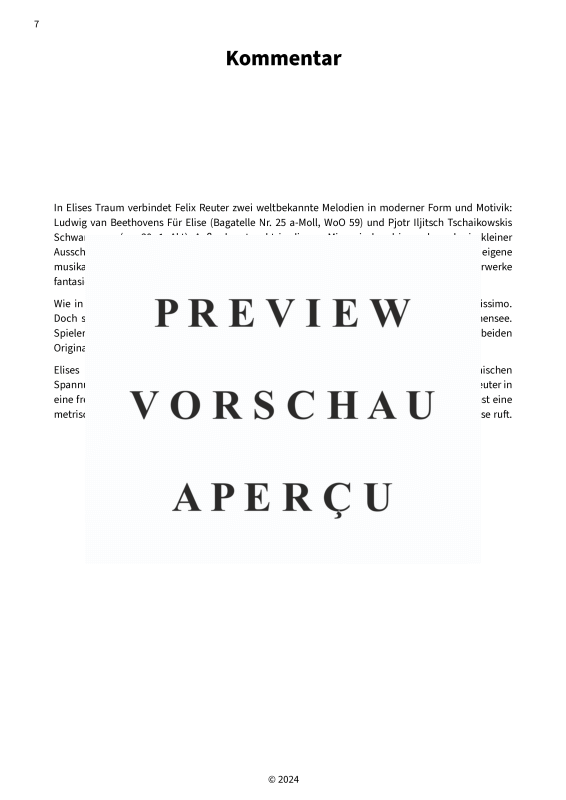 gallery: Elises Traum - Inspiriert von Beethovens Für Elise & Tschaikowskis Schwanensee Op.20, , Klavier Solo