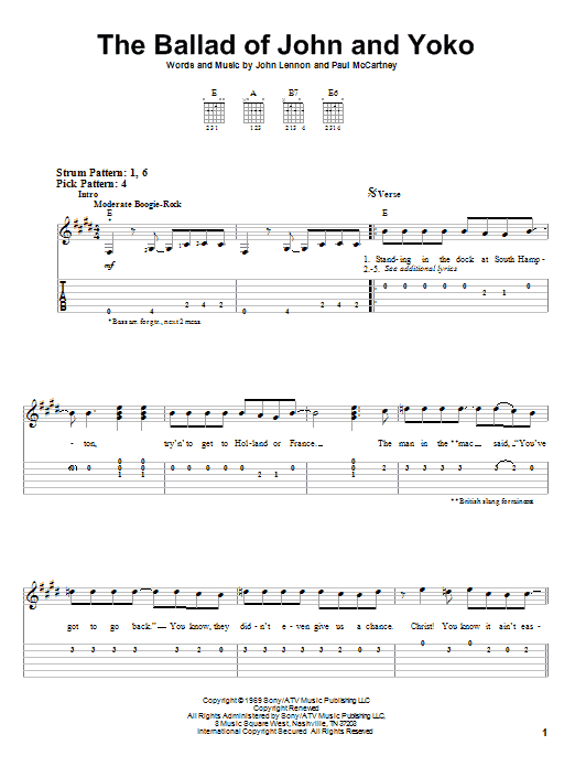 Product gallery: Page 1 of 1 The Ballad Of John And Yoko, The Beatles