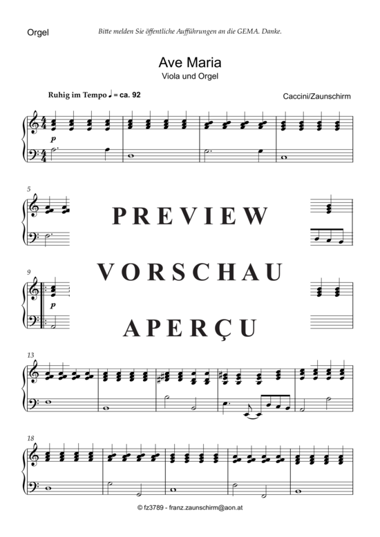 gallery: Ave Maria , , (Viola + Orgel)
