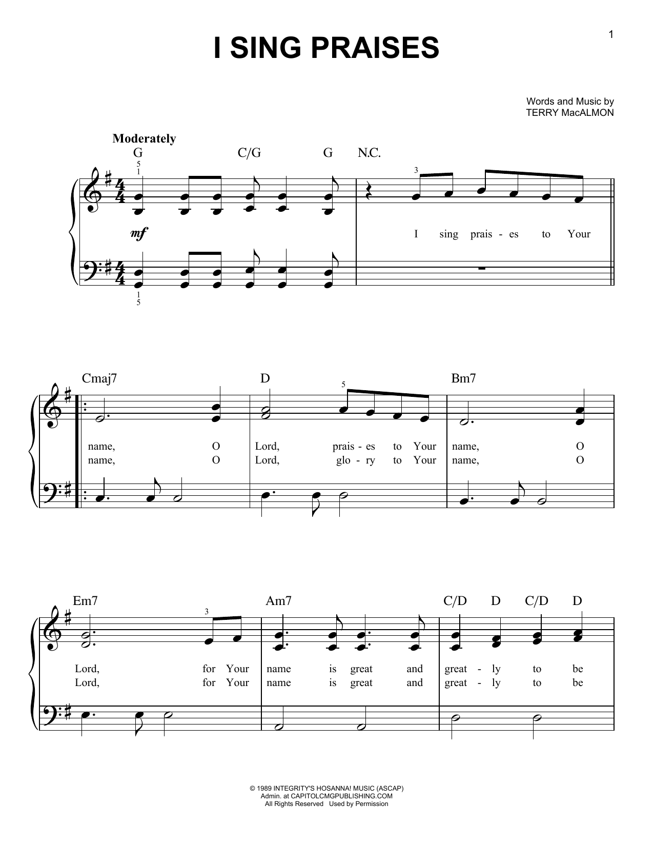Produktbild zu: I Sing Praises