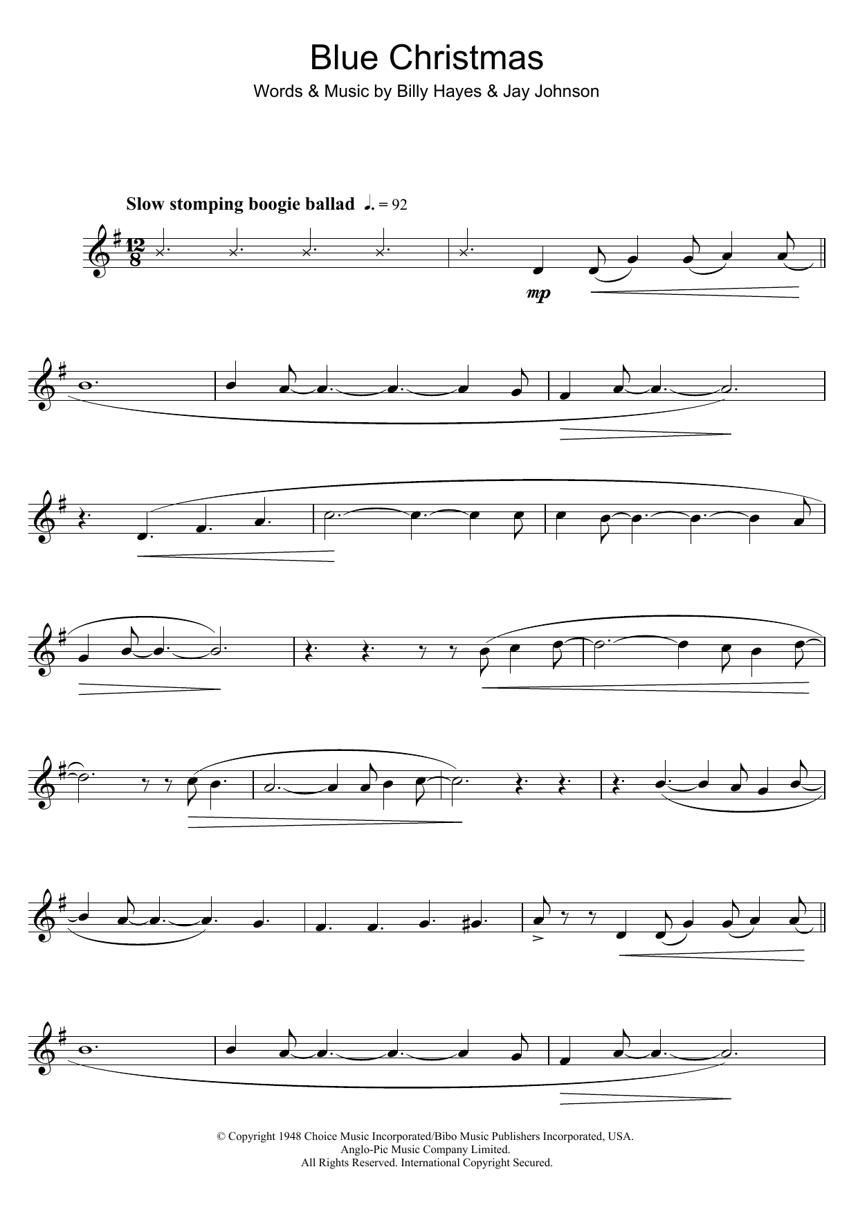 Product gallery: Page 1 of 1 Blue Christmas, Elvis Presley